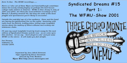 Syndicated Dreams, Volume 15: Born to Run – The WFMU Recordings…