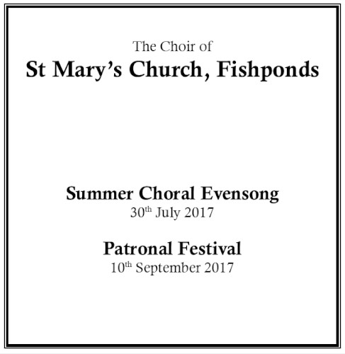 Summer Choral Evensong 2017