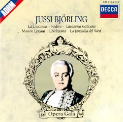 La Gioconda · Fedora · Cavalleria rusticana · Manon Lescaut · L’arlesiana · La fanciulla del West