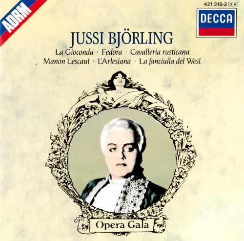 La Gioconda · Fedora · Cavalleria rusticana · Manon Lescaut · L’arlesiana · La fanciulla del West