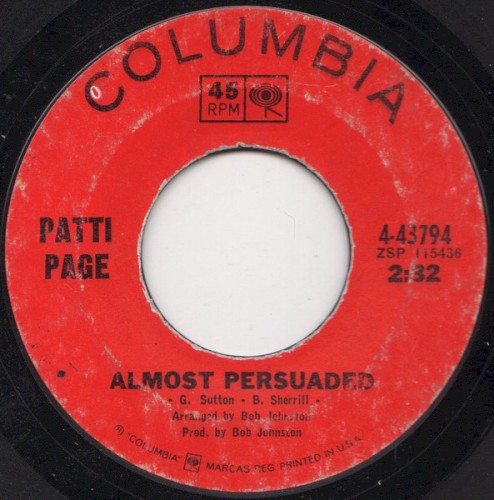 Almost Persuaded / It’s the World Outside