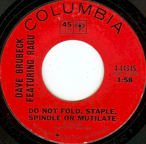 Do Not Fold, Staple, Spindle or Mutilate / Raga Theme for Ragu