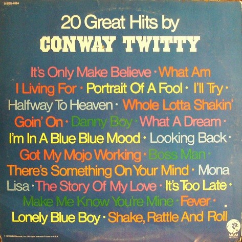 20 Great Hits by Conway Twitty