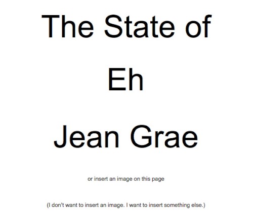 The State of Eh. A Read Along Album Book Thing. By Jean Grae.