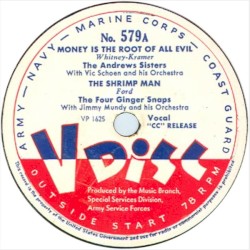 Money Is the Root of All Evil / The Shrimp Man / I Never Cried So Much / Please Don’t Talk About Me When I’m Gone