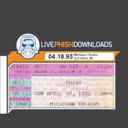 1993-04-18: Michigan Theater, Ann Arbor, MI, USA