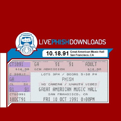 1991-10-18: Great American Music Hall, San Francisco, CA, USA