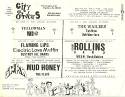 1989-10-11: City Gardens, Trenton, NJ, USA