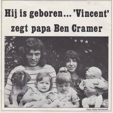 Hij is geboren…‘Vincent’ zegt papa Ben Cramer / Bedankt, namens Vincent