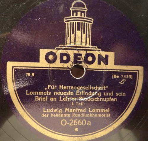 Lommels neueste Erfindung und sein Brief an Lehrer Stockschnupfen
