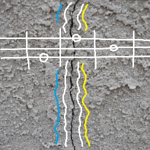 cracks in the stucco