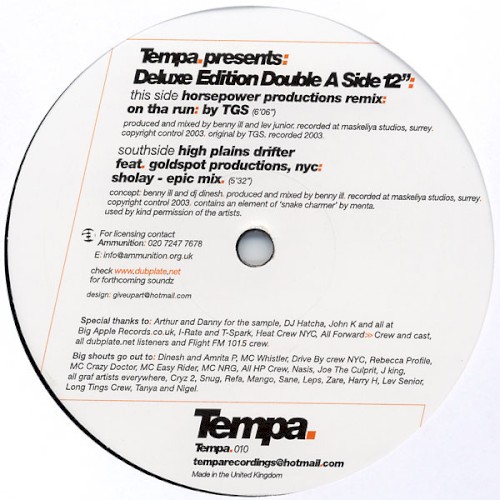 Tempa Presents: Deluxe Edition Double A Side 12"