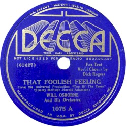 That Foolish Feeling / Where Are You?