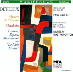 Mystère de l'instant / Métaboles / Timbres, espace, mouvement