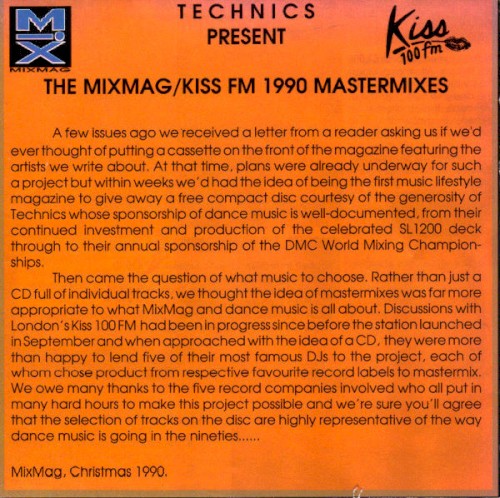 Technics Present the 1990 MixMag/Kiss FM Mastermixes