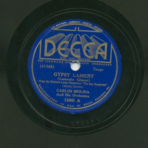 Gypsy Lament (Lamento gitano) / Caribbean Star
