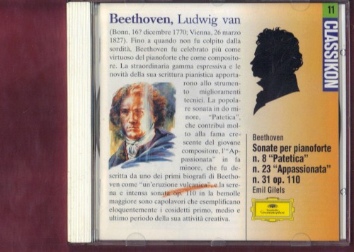 Piano Sonatas no. 8 “Pathétique” / No. 23 “Appassionata” / no. 31, op. 110