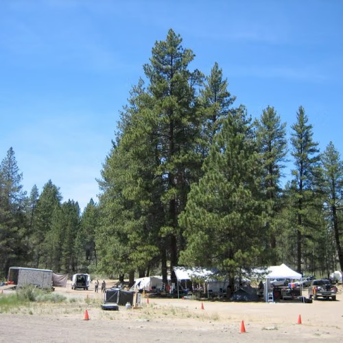 a quiet fire in a red camp