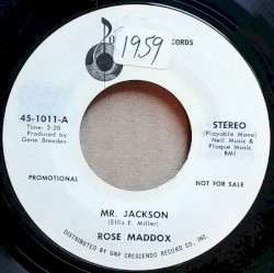 Mr. Jackson / Baby, Hang On