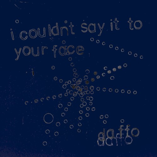 I Couldn’t Say It to Your Face