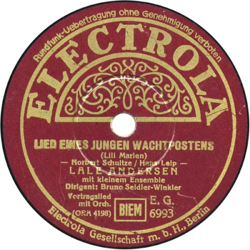Lied eines jungen Wachtpostens (Lili Marleen)