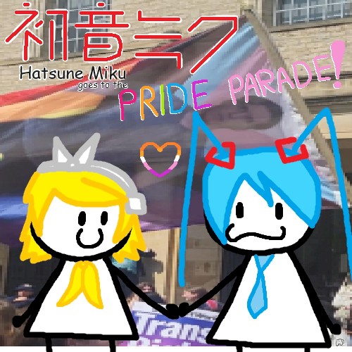 Hatsune Miku Goes To The Pride Parade