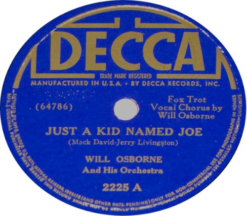Just a Kid Named Joe / Anywhere I Hang My Hat