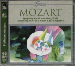 Symphony No. 40 in G minor, K. 550 / Symphony No. 41 in C major, K. 551 "Jupiter"
