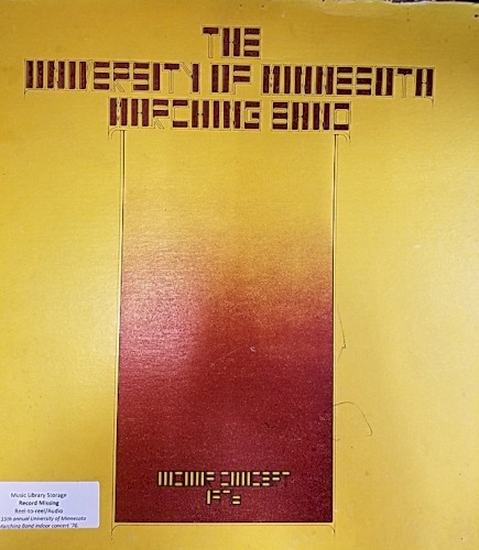 The University of Minnesota Marching Band Indoor Concert 1976