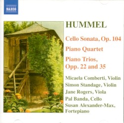 Cello Sonata, op. 104 / Piano Quartet / Piano Trios, opp. 22 and 35