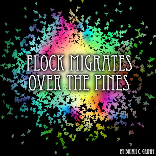 Flock Migrates Over the Pines