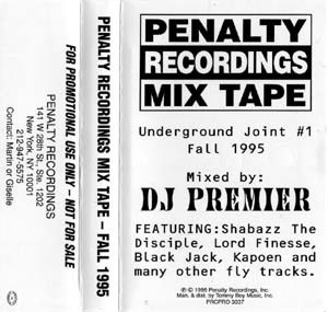 Penalty Recordings Mix Tape - Underground Joint #1 Fall 1995