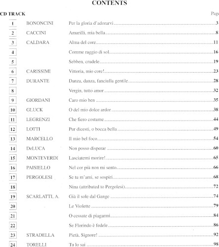 Twenty-Four Italian Songs and Arias for Medium High Voice
