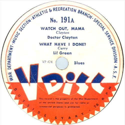 Watch Out, Mama / What Have I Done? / Uncle Sam Blues