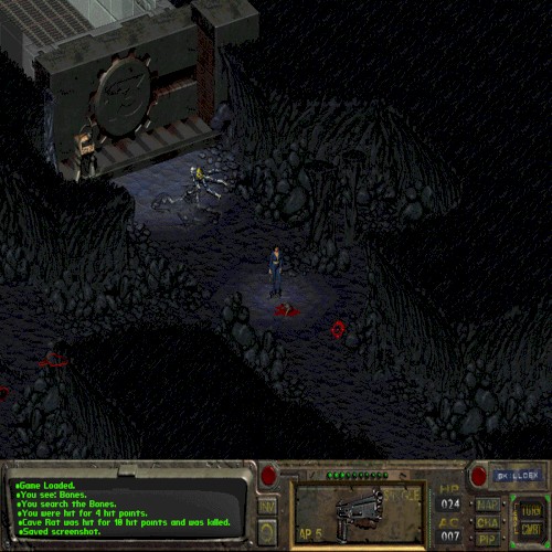 Playing Fallout 1 (Cavern Entrance) (With The Fan On)