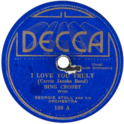 I Love You Truly / Just A‐Wearyin’ for You