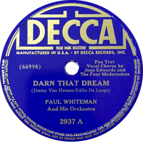 Darn That Dream / My Fantasy