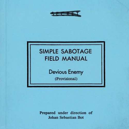 Simple Sabotage Field Manual