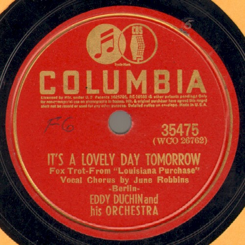 It's a Lovely Day Tomorrow / You're Lonely and I'm Lonely
