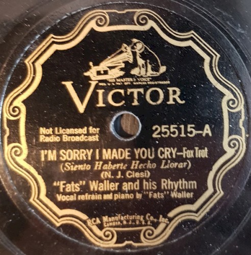 I'm Sorry I Made You Cry / Havin' a Ball