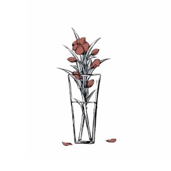 花瓶に触れた