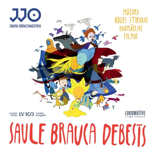 Saule brauca debesīs
