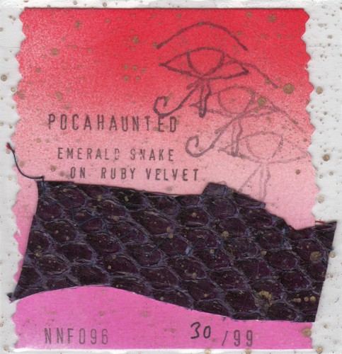 Emerald Snake on Ruby Velvet
