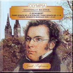 Schubert: Piano Sonata No.9 in B Major, Piano Sonata No.11 in F Minor, Moments Musicaux Nos.1, 3 & 6