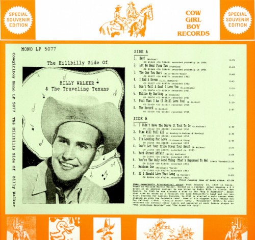 The Hillbilly Side of Billy Walker & The Traveling Texans