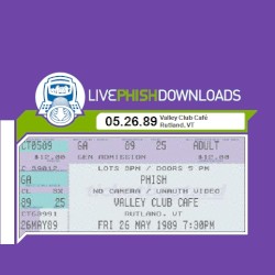 1989-05-26: Valley Club Cafe, Rutland, VT, USA
