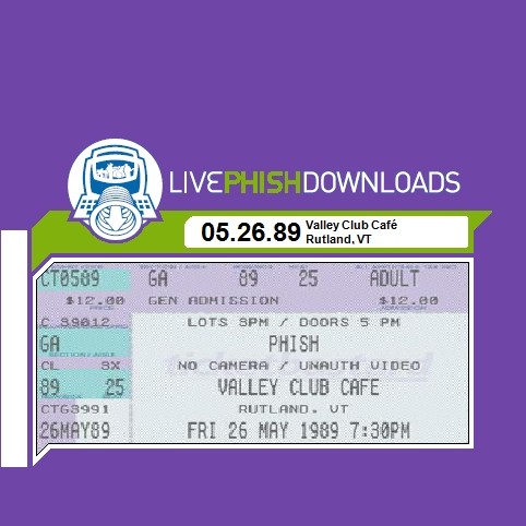 1989-05-26: Valley Club Cafe, Rutland, VT, USA