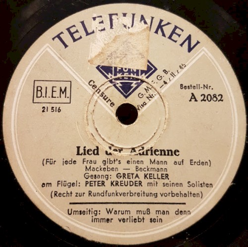 Lied der Adrienne / Warum muß man denn immer verliebt sein