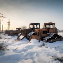 бульдозеры ждут весны