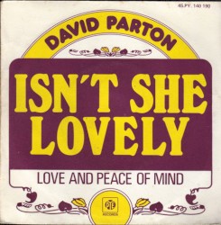 Isn't She Lovely / Love and Peace of Mind